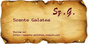 Szente Galatea névjegykártya